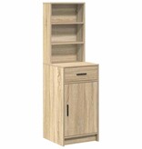 VidaXL Highboard met lade Sonoma eiken 40 x 40,5 x 135 cm Bewerkt hout