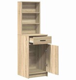 VidaXL Highboard met lade Sonoma eiken 40 x 40,5 x 135 cm Bewerkt hout