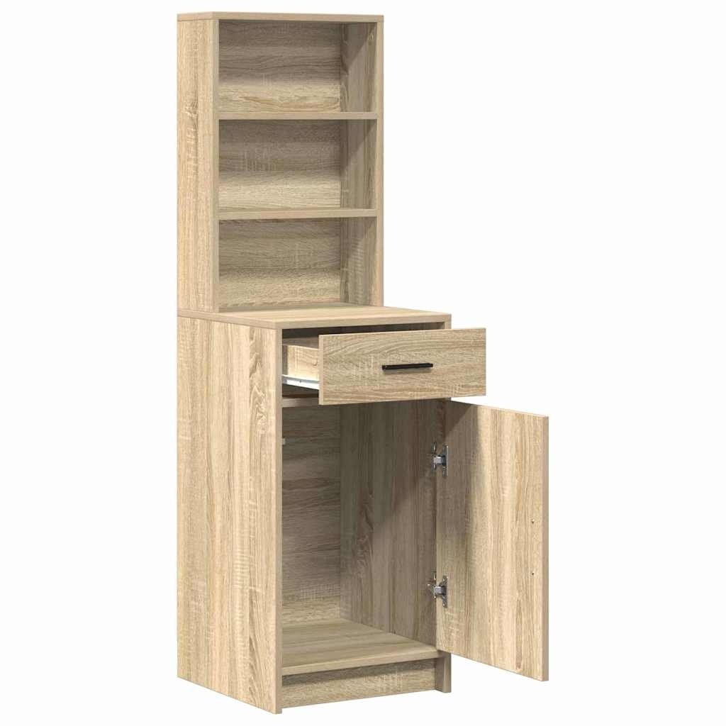 VidaXL Highboard met lade Sonoma eiken 40 x 40,5 x 135 cm Bewerkt hout