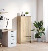 VidaXL Kast met lade 55,5x34x119,5 cm spaanplaat sonoma eikenkleurig