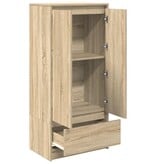 VidaXL Kast met lade 55,5x34x119,5 cm spaanplaat sonoma eikenkleurig