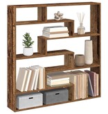 VidaXL Wandschap kubus 7 vakken bewerkt hout oud houtkleurig