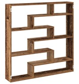 VidaXL Wandschap kubus 7 vakken bewerkt hout oud houtkleurig