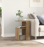 VidaXL Bijzettafel 36x30x56 cm bewerkt hout artisanaal eikenkleurig