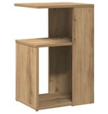VidaXL Bijzettafel 36x30x56 cm bewerkt hout artisanaal eikenkleurig