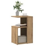 VidaXL Bijzettafel 36x30x56 cm bewerkt hout artisanaal eikenkleurig