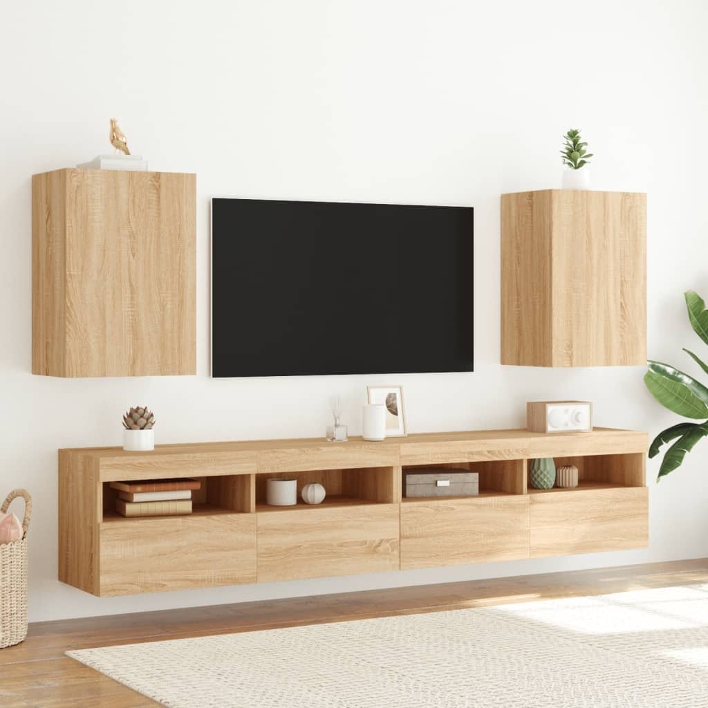 VidaXL Tv-wandmeubel 40,5x30x60 cm bewerkt hout sonoma eikenkleurig