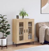 VidaXL Dressoir 69,5x34x90 cm bewerkt hout sonoma eikenkleurig
