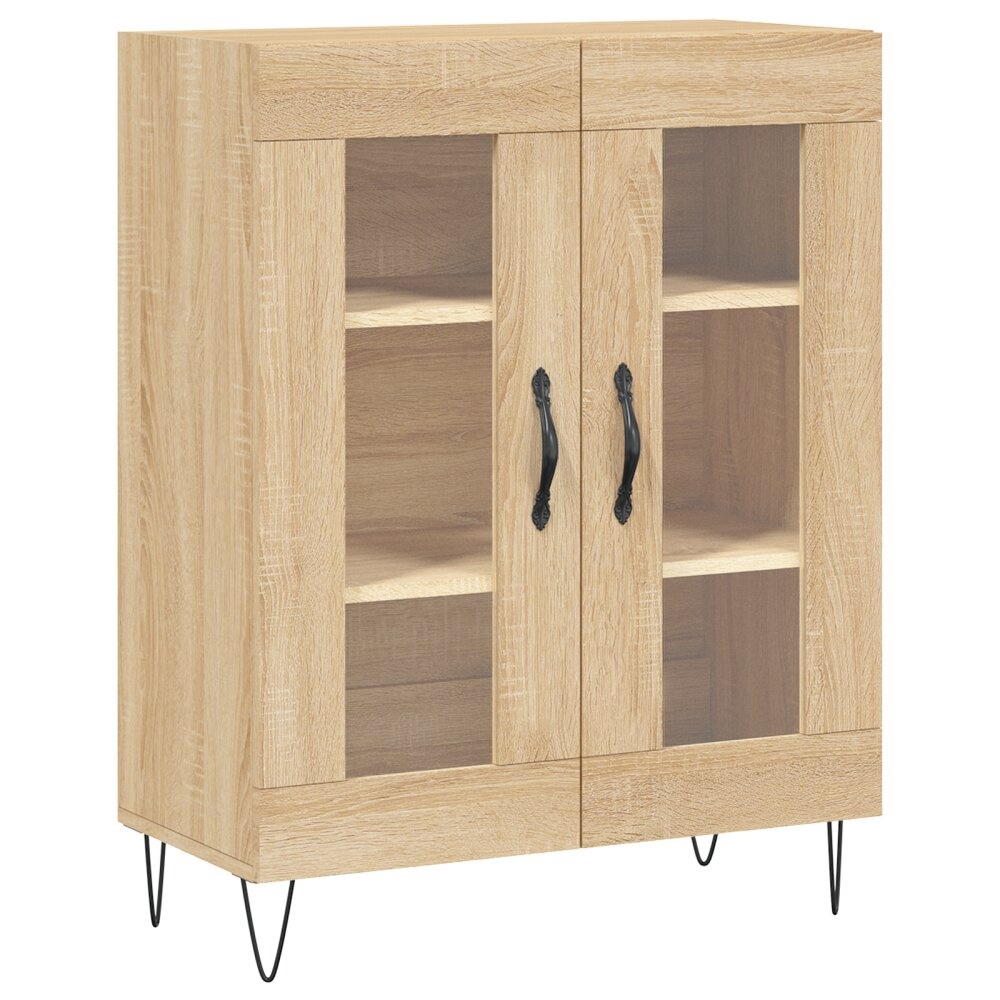 VidaXL Dressoir 69,5x34x90 cm bewerkt hout sonoma eikenkleurig