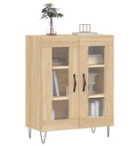 VidaXL Dressoir 69,5x34x90 cm bewerkt hout sonoma eikenkleurig