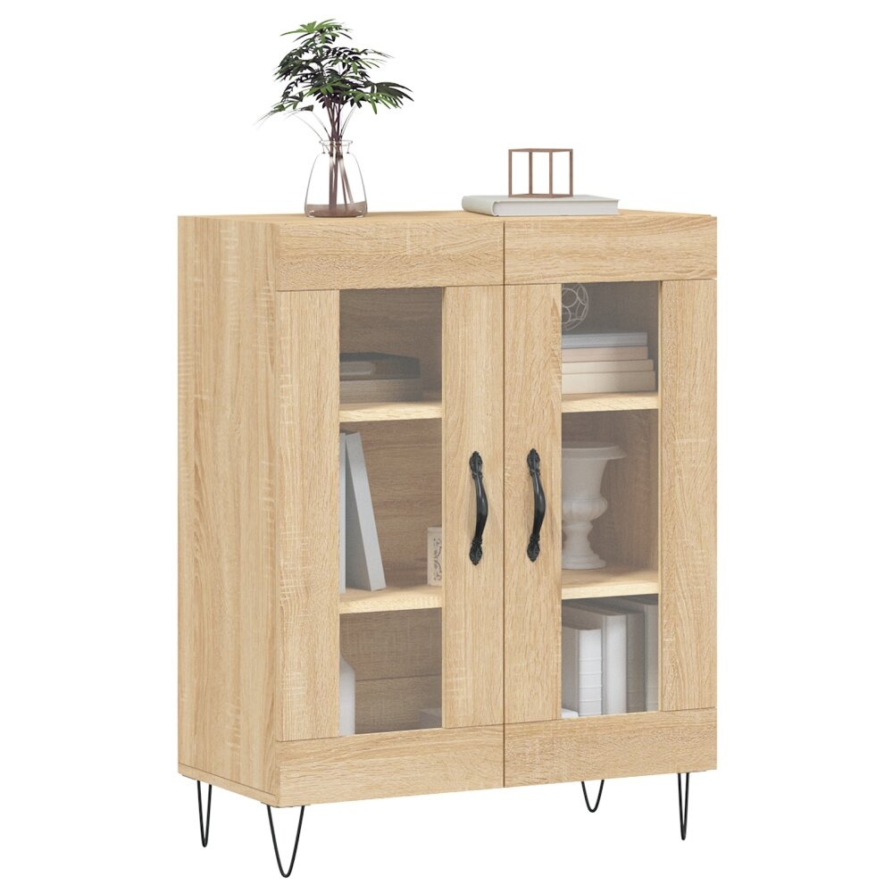 VidaXL Dressoir 69,5x34x90 cm bewerkt hout sonoma eikenkleurig