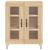 VidaXL Dressoir 69,5x34x90 cm bewerkt hout sonoma eikenkleurig