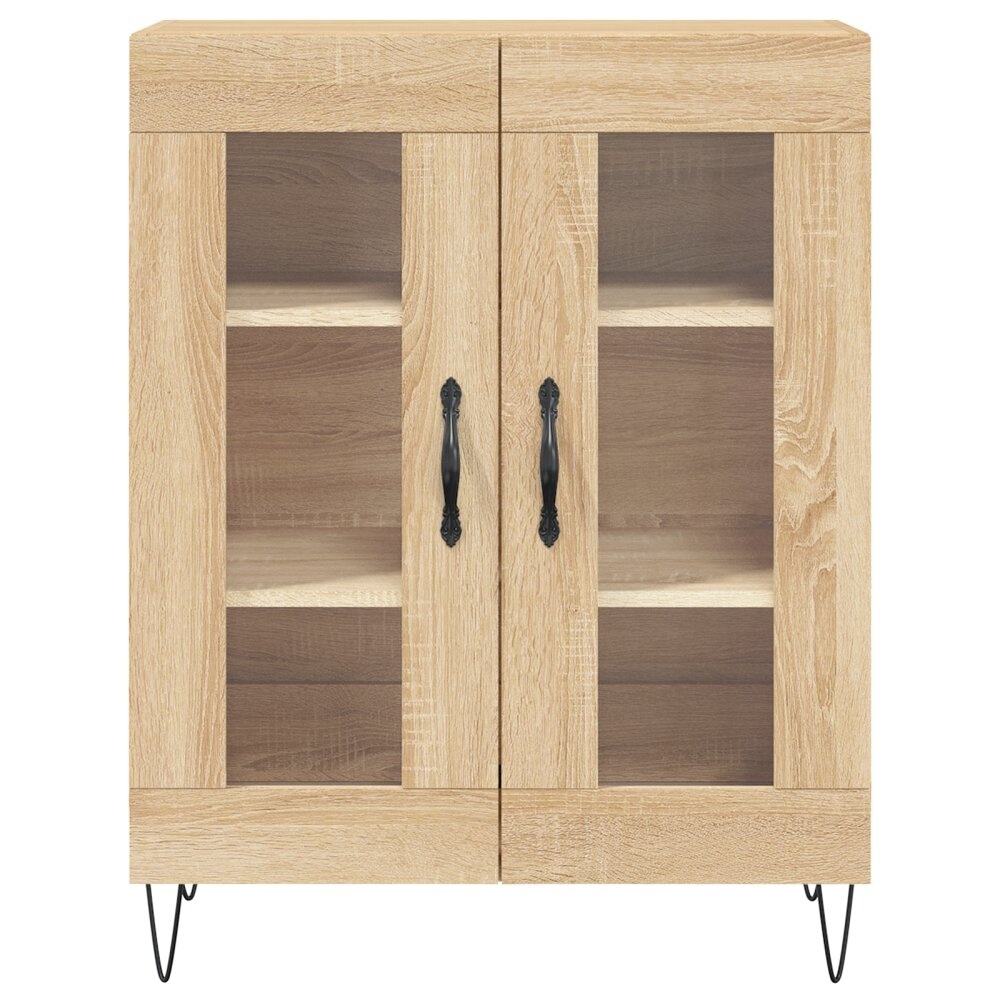 VidaXL Dressoir 69,5x34x90 cm bewerkt hout sonoma eikenkleurig
