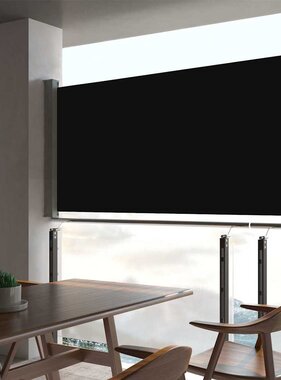 VidaXL Tuinscherm uittrekbaar 80x300 cm zwart