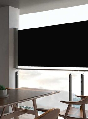 VidaXL Tuinscherm uittrekbaar 60x300 cm zwart