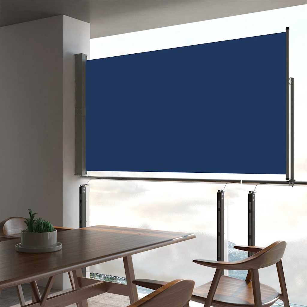 VidaXL Tuinscherm uittrekbaar 160x300 cm blauw