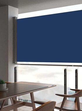 VidaXL Tuinscherm uittrekbaar 140x300 cm blauw