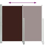 VidaXL Tuinscherm uittrekbaar 140x300 cm bruin