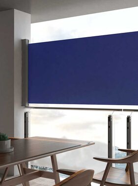 VidaXL Tuinscherm uittrekbaar 120x300 cm blauw