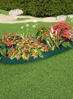 VidaXL Gazonranden 10 st 65x15 cm PP groen