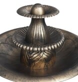 VidaXL Vogelbadje met fontein 50x91 cm kunststof bronskleurig