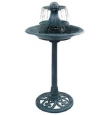 VidaXL Vogelbadje met fontein 50x91 cm kunststof groen