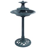 VidaXL Vogelbadje met fontein 50x91 cm kunststof groen