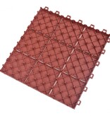 VidaXL Terrastegels 10 st 30,5x30,5 cm kunststof rood