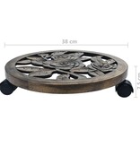 VidaXL Plantentrolleys 6 st 38 cm kunststof bronskleurig