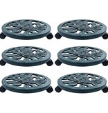 VidaXL Plantentrolleys 6 st 38 cm kunststof groen