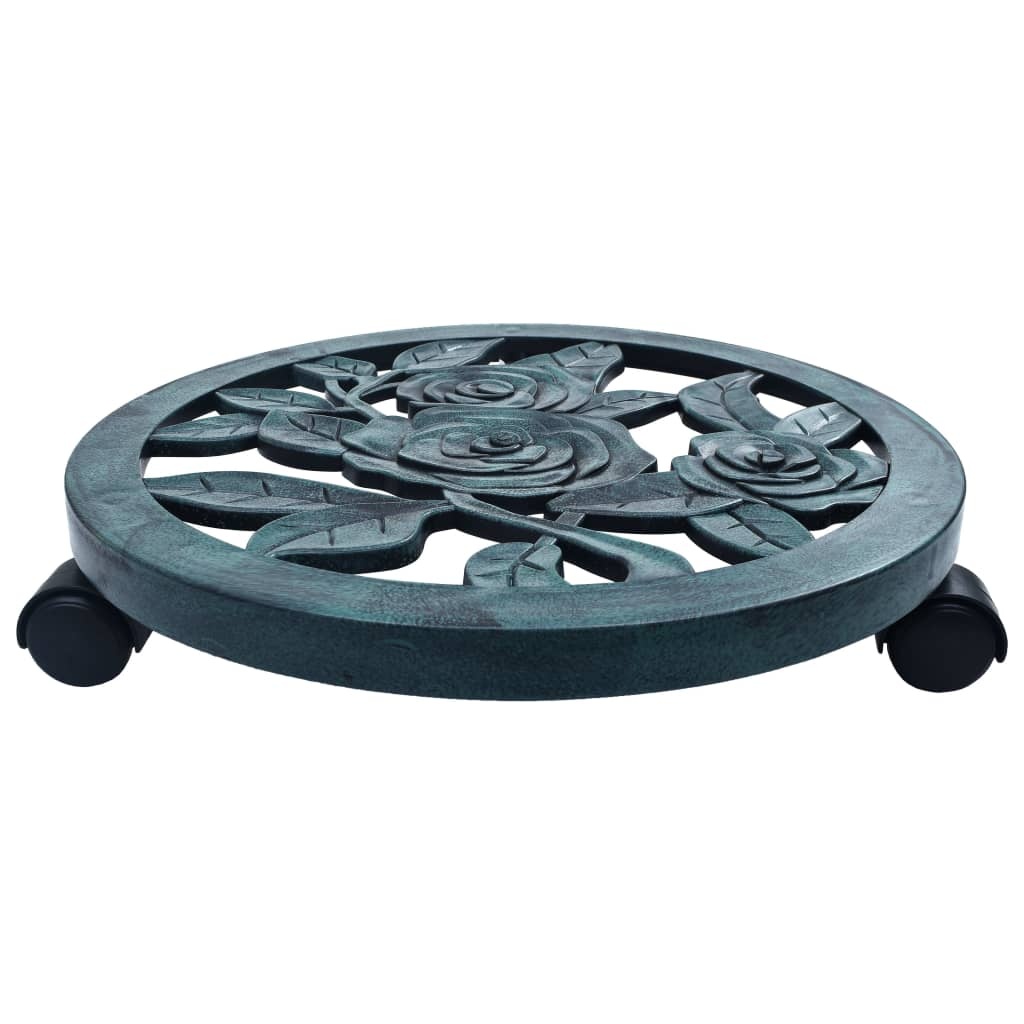 VidaXL Plantentrolleys 6 st 38 cm kunststof groen