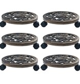 VidaXL Plantentrolleys 6 st 30 cm kunststof bronskleurig