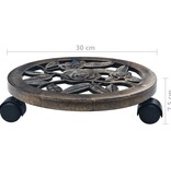 VidaXL Plantentrolleys 6 st 30 cm kunststof bronskleurig