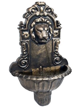 VidaXL Muurfontein leeuwenkop brons