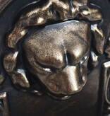 VidaXL Muurfontein leeuwenkop brons