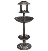 VidaXL Vogelbadje met solar LED-verlichting kunststof