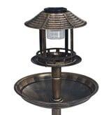 VidaXL Vogelbadje met solar LED-verlichting kunststof