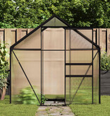 VidaXL Tuinkas met basisframe 3,61 m³ aluminium antracietkleurig