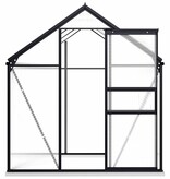 VidaXL Tuinkas met basisframe 3,61 m³ aluminium antracietkleurig