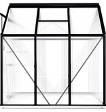 VidaXL Tuinkas met basisframe 3,61 m³ aluminium antracietkleurig