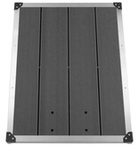 VidaXL Buitendouchebak 80x62 cm HKC roestvrij staal grijs