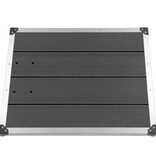 VidaXL Buitendouchebak 80x62 cm HKC roestvrij staal grijs