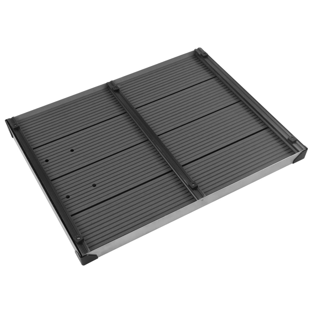 VidaXL Buitendouchebak 80x62 cm HKC roestvrij staal grijs