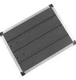 VidaXL Buitendouchebak 80x62 cm HKC roestvrij staal grijs