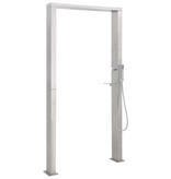 VidaXL Buitendouche met dubbele jets roestvrij staal