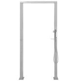 VidaXL Buitendouche met dubbele jets roestvrij staal