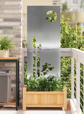 VidaXL Tuin Privacy Screen Zilver 50 x 140 cm Gegalvaniseerd staal