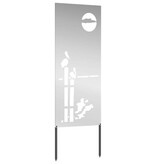 VidaXL Tuin Privacy Screen Zilver 50 x 140 cm Gegalvaniseerd staal