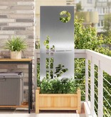 VidaXL Tuin Privacy Screen Fretwerk Zilver 50 x 140 cm Roestvrij staal