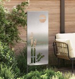 VidaXL Tuin Privacy Screen Fretwerk Zilver 50 x 140 cm Roestvrij staal